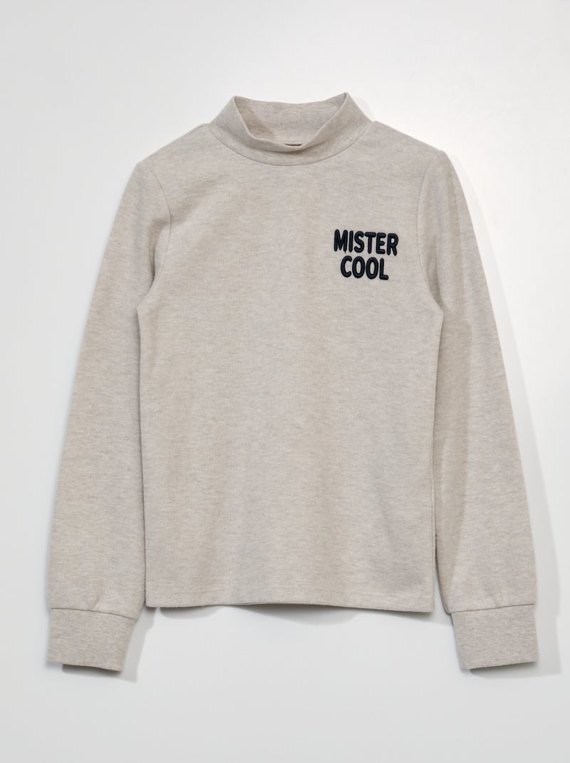 T-shirt en jersey lourd Gris - Kiabi