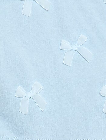 T-shirt en jersey manches courtes avec nœuds fantaisies