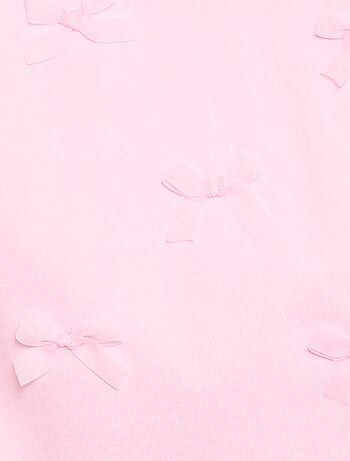 T-shirt en jersey manches courtes avec nœuds fantaisies