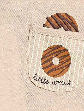 T-shirt en jersey manches courtes avec poche poitrine imprimé