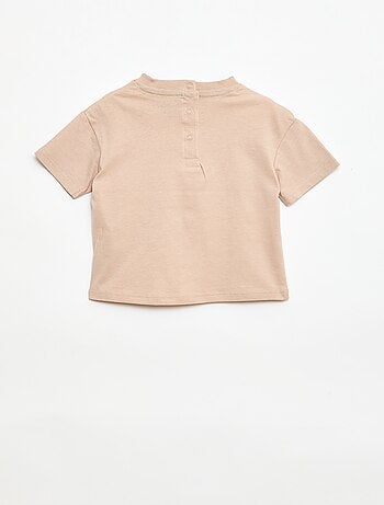 T-shirt en jersey manches courtes avec poche poitrine imprimé