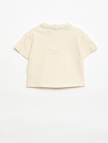 T-shirt en jersey manches courtes avec poche poitrine imprimé