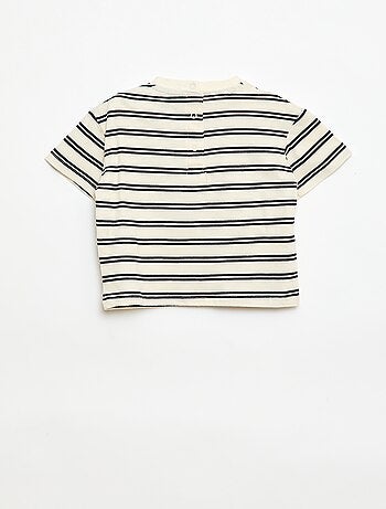 T-shirt en jersey manches courtes avec poche poitrine imprimé