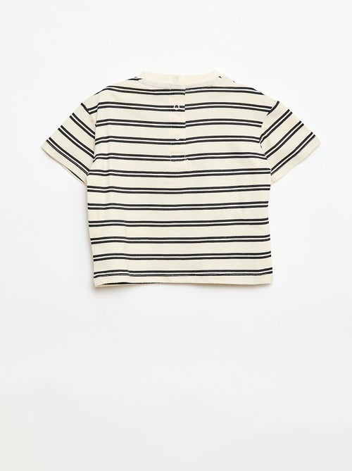 T-shirt en jersey manches courtes avec poche poitrine imprimé - Kiabi