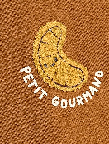 T-shirt en jersey manches courtes avec poche poitrine imprimé