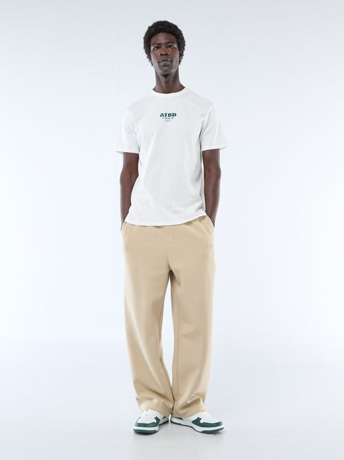 T-shirt en jersey manches courtes imprimé recto/verso - Kiabi