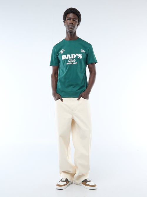 T-shirt en jersey manches courtes imprimé recto/verso - Kiabi