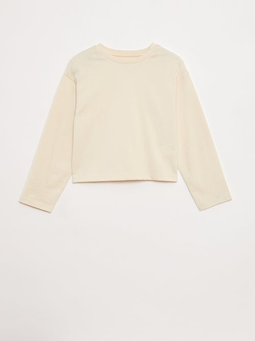 T-shirt en jersey manches longues - Kiabi