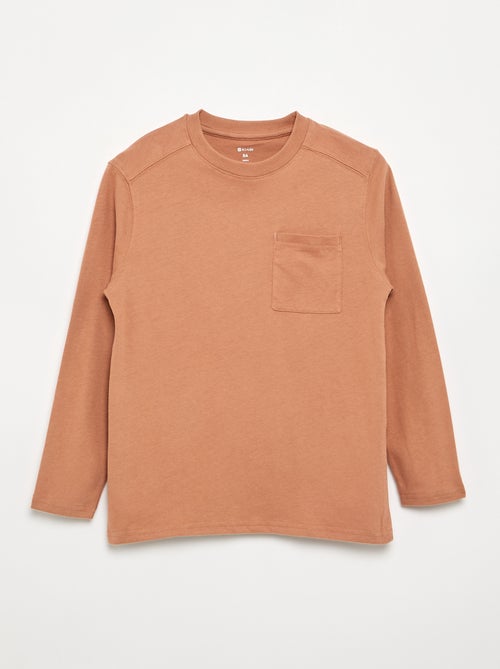 T-shirt en jersey manches longues - Kiabi