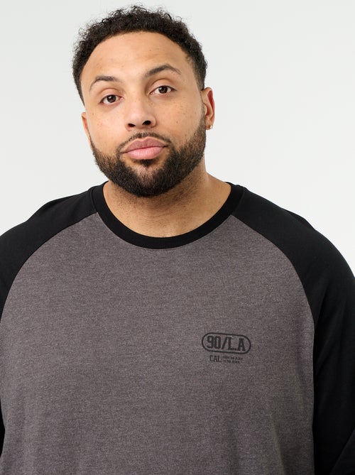 T-shirt en jersey manches longues raglan - Kiabi T-shirt en jersey manches longues raglan - Kiabi