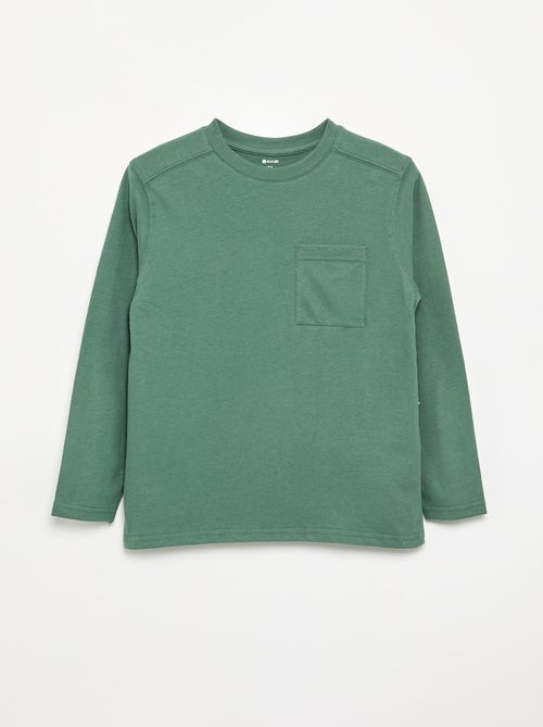 T-shirt en jersey manches longues - Kiabi