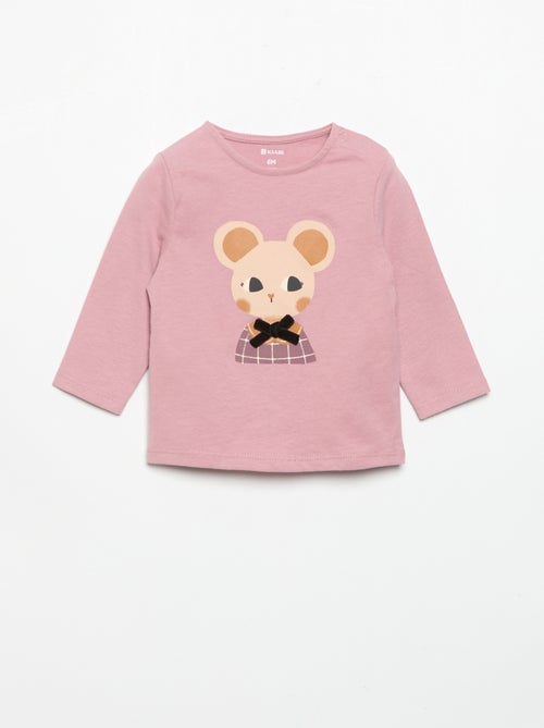 T-shirt en jersey manches longues - Kiabi