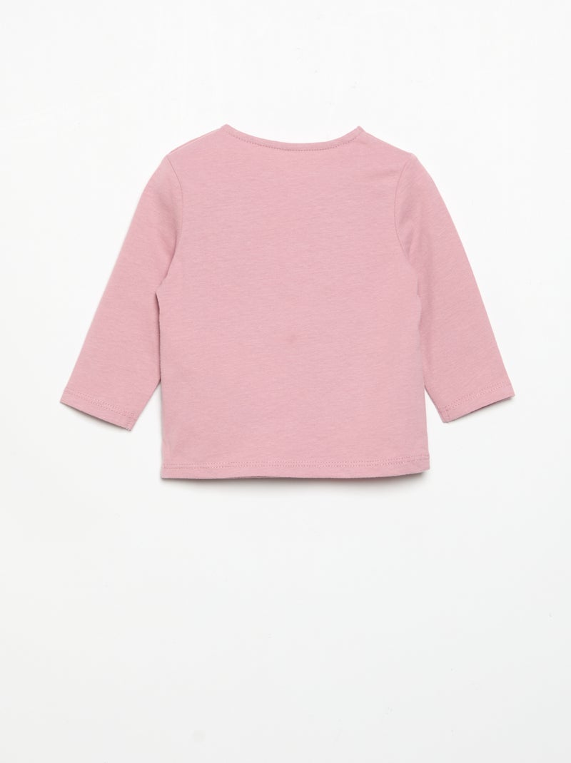 T-shirt en jersey manches longues Violet - Kiabi