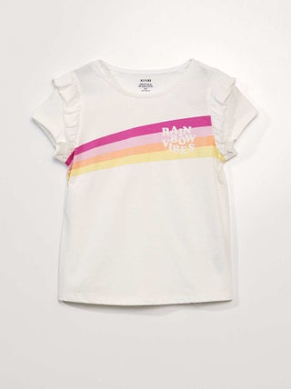 T-shirt en jersey manches volantées