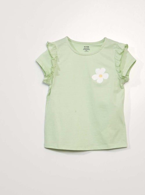 T-shirt en jersey manches volantées - Kiabi