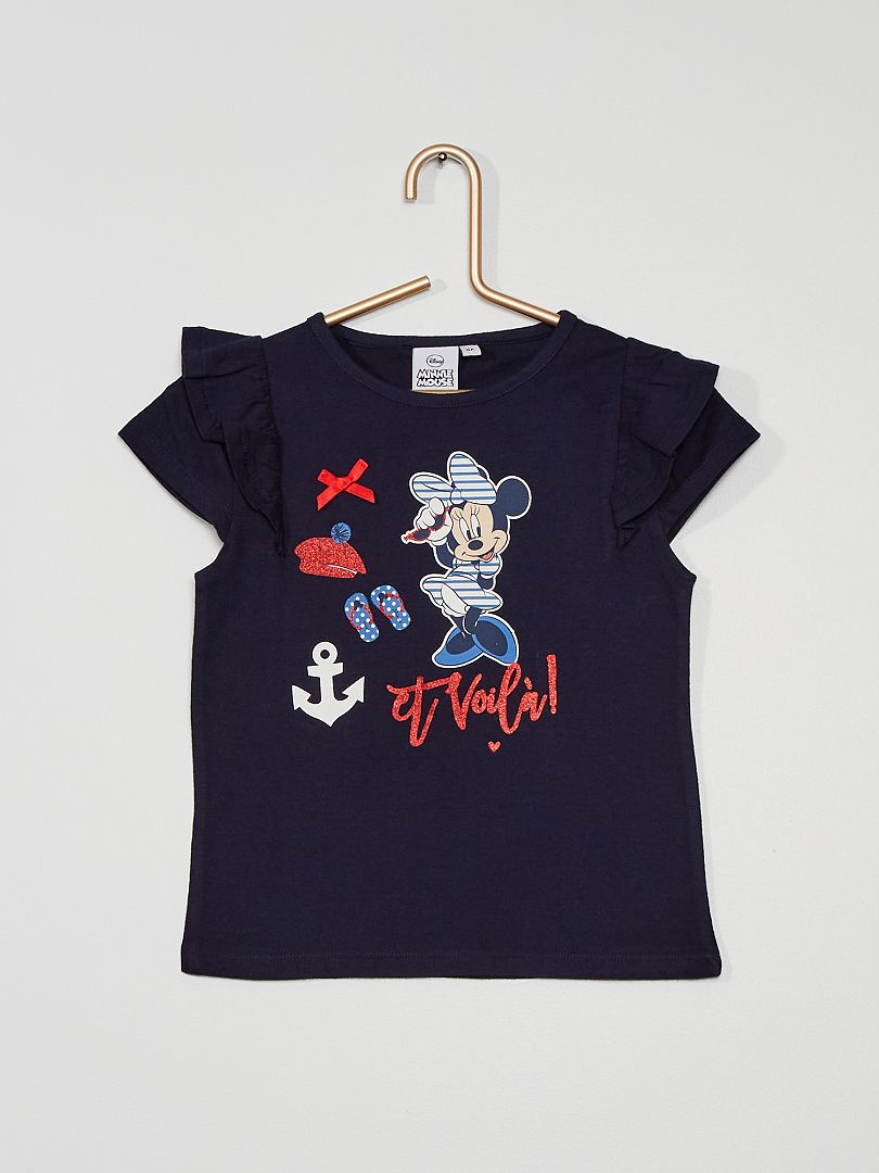 T-shirt en jersey 'Minnie' 'Disney' bleu marine - Kiabi