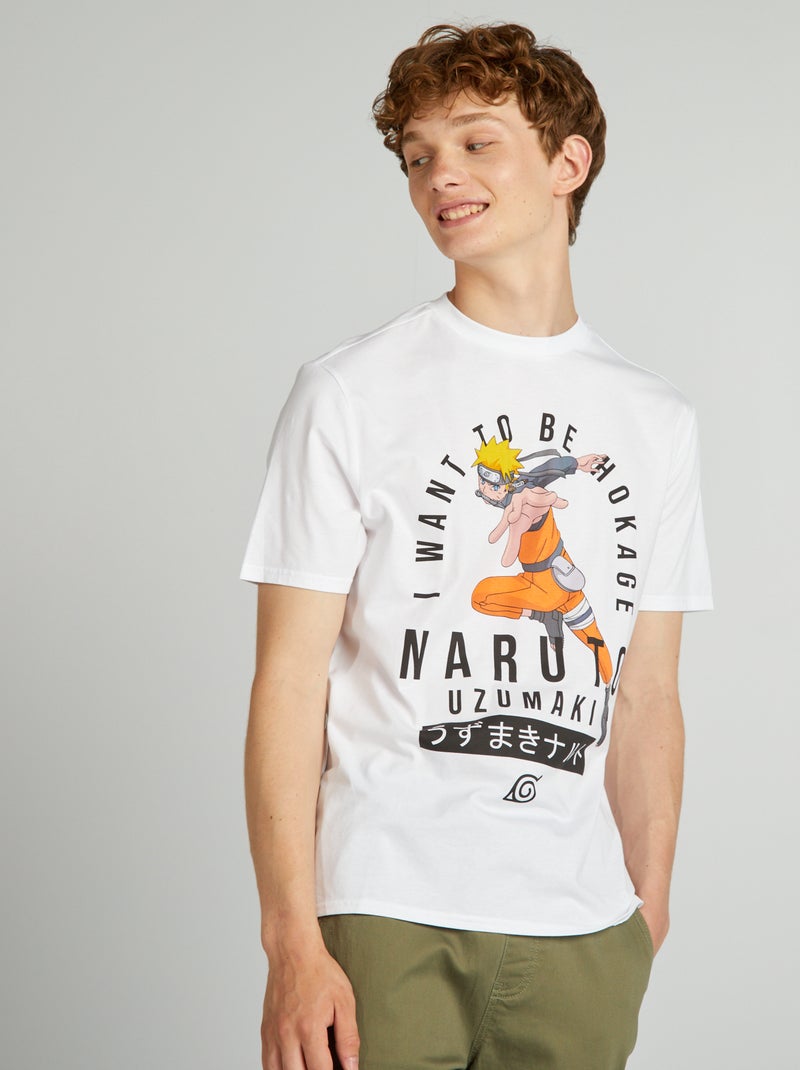 T-shirt en jersey 'Naruto' blanc - Kiabi