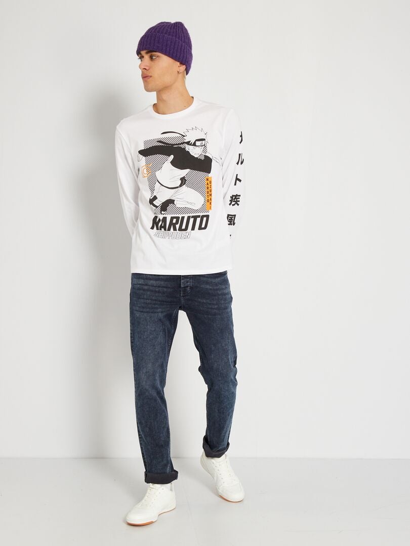 T-shirt en jersey 'Naruto' blanc - Kiabi