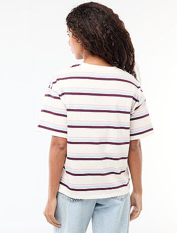 T-shirt en jersey rayé à manches courtes