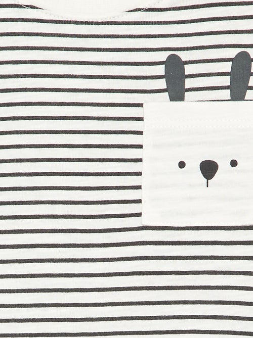 T-shirt en jersey rayé à manches longues - Kiabi T-shirt en jersey rayé à manches longues - Kiabi