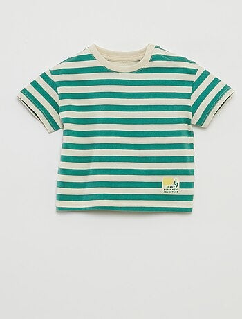 T-shirt en jersey rayé manches courtes
