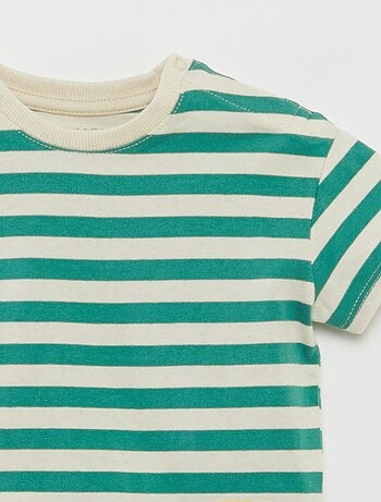 T-shirt en jersey rayé manches courtes