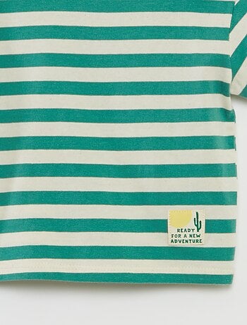 T-shirt en jersey rayé manches courtes