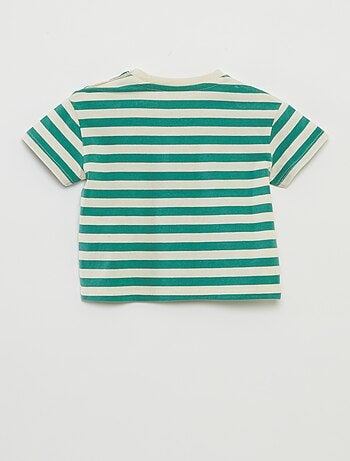 T-shirt en jersey rayé manches courtes