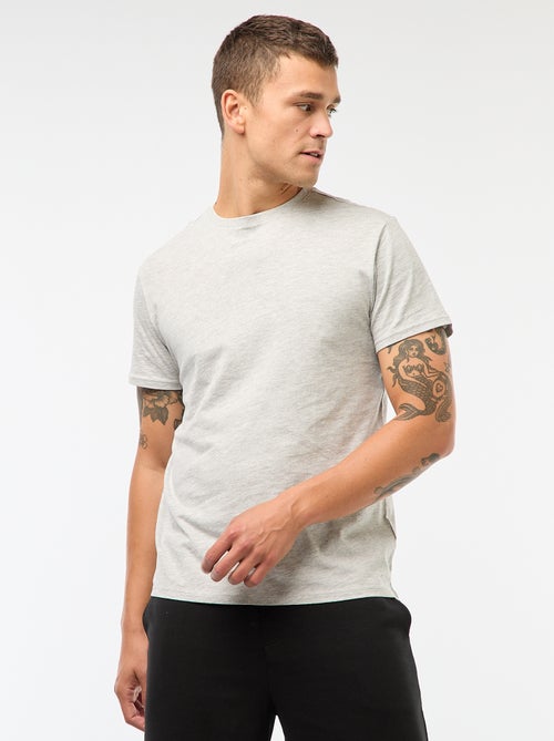 T-shirt en jersey uni à col rond pour homme - Kiabi T-shirt en jersey uni à col rond pour homme - Kiabi