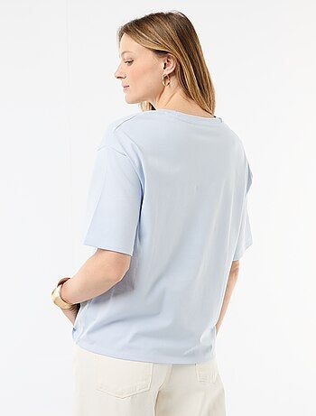 T-shirt en jersey rayé à manches courtes