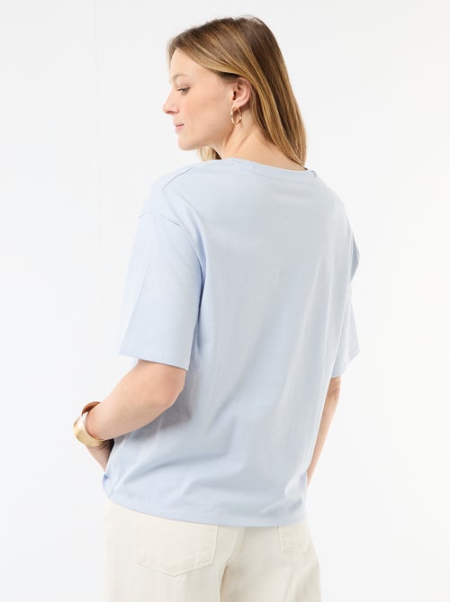 T-shirt en jersey uni à manches courtes - Kiabi