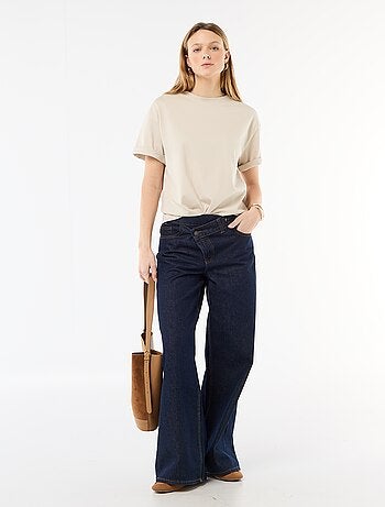 T-shirt en jersey rayé à manches courtes