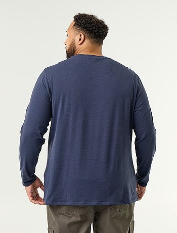 T-shirt en jersey uni manches longues