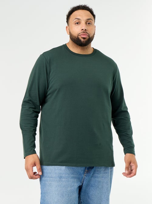 T-shirt en jersey uni manches longues - Kiabi T-shirt en jersey uni manches longues - Kiabi