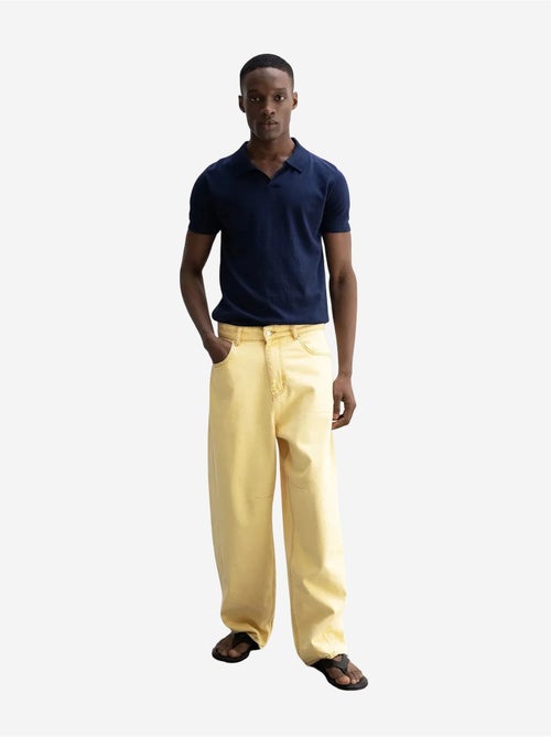 T-shirt en maille à col polo uni giesto - Kiabi