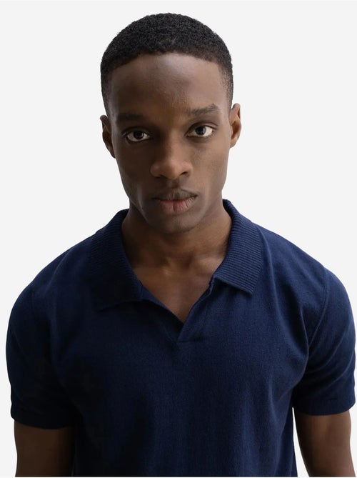 T-shirt en maille à col polo uni giesto - Kiabi