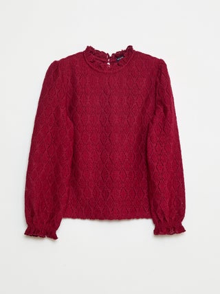 T-shirt en maille ajourée