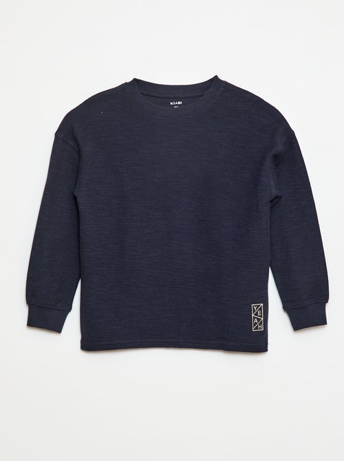 T-shirt en maille avec broderie - Kiabi