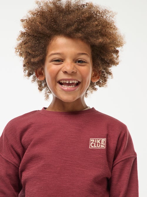 T-shirt en maille avec broderie - Kiabi