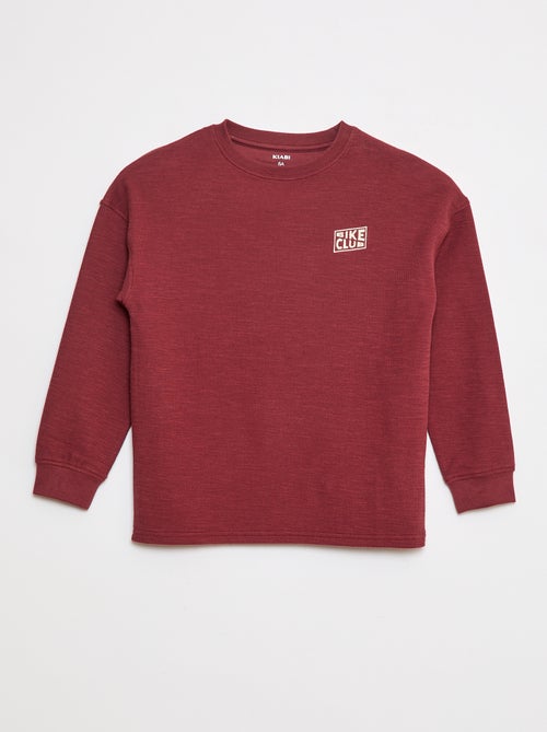 T-shirt en maille avec broderie - Kiabi