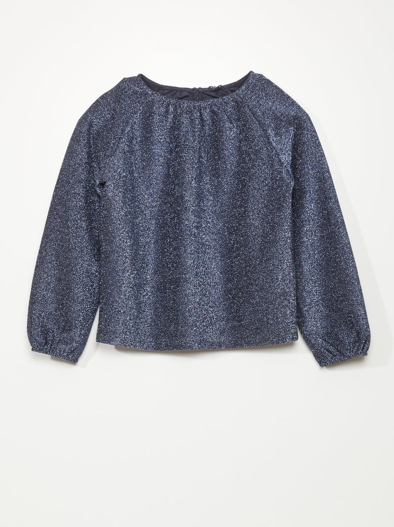T-shirt en maille bisou Bleu - Kiabi