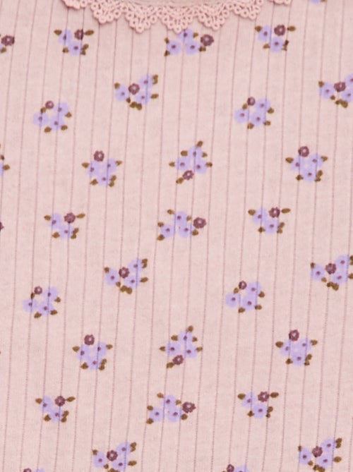 T-shirt en maille côtelée - Kiabi