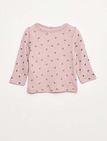 T-shirt en maille côtelée