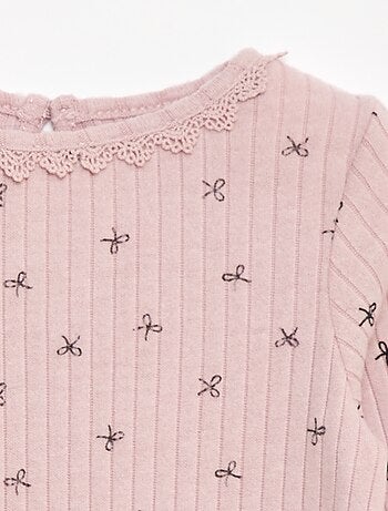 T-shirt en maille côtelée