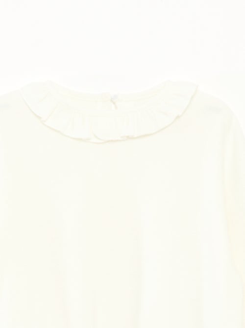 T-shirt en maille doudou uni - Kiabi