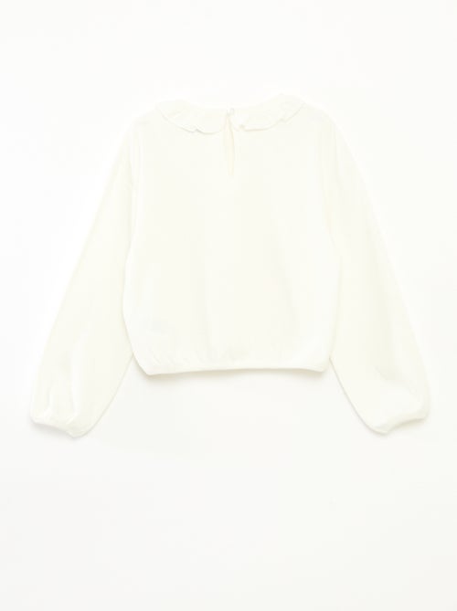 T-shirt en maille doudou uni - Kiabi