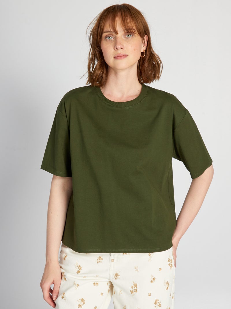 T-shirt en maille jersey - Tough Cotton™ Vert - Kiabi
