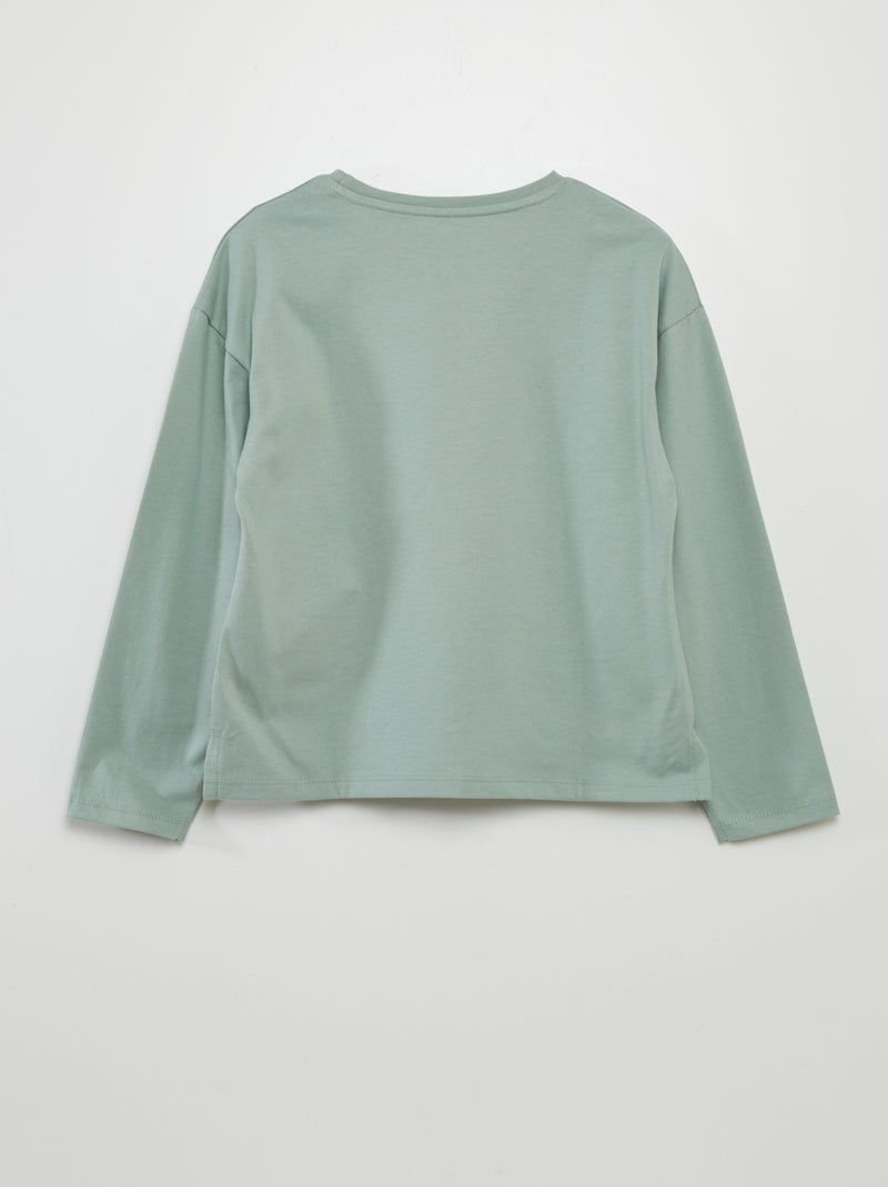 T-shirt en maille jersey épaisse - Tough Cotton™ Vert - Kiabi