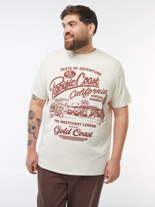 T-shirt en maille jersey imprimé avec manches courtes