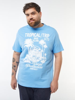T-shirt en maille jersey imprimé avec manches courtes